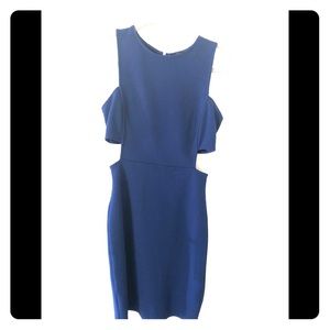 Royal blue dress with cutout sides